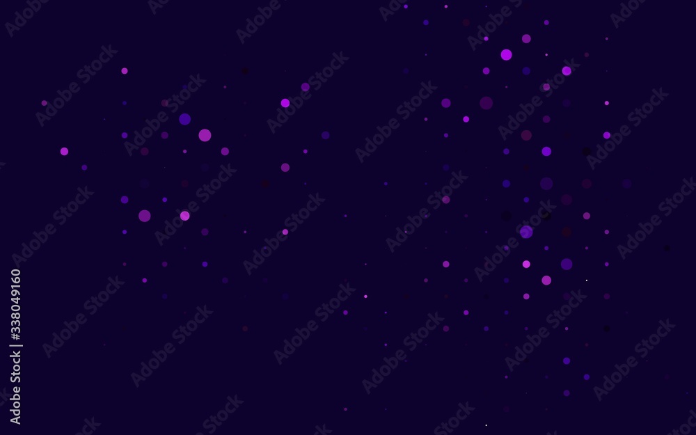 Light Purple vector layout with circle shapes. Illustration with set of shining colorful abstract circles. Design for posters, banners.