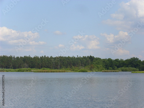 Trebon pond system - magical landscape of ponds  floodplain forests in south czechia