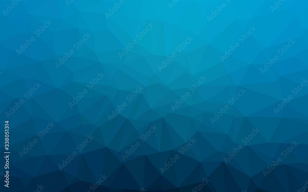 Fototapeta premium Dark BLUE vector polygonal background. Brand new colorful illustration in with gradient. Completely new template for your business design.