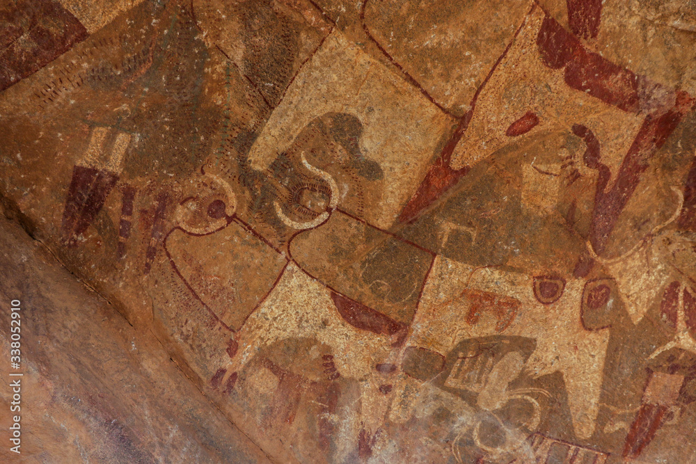 Fototapeta premium Amazing Inside View Pictures of the Laas Geel cave formations - an earliest known cave paintings in the Horn of Africa, Somaliland