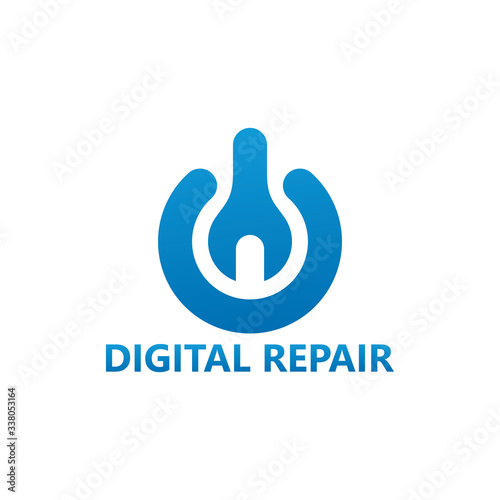 Digital Repair Logo Template Design