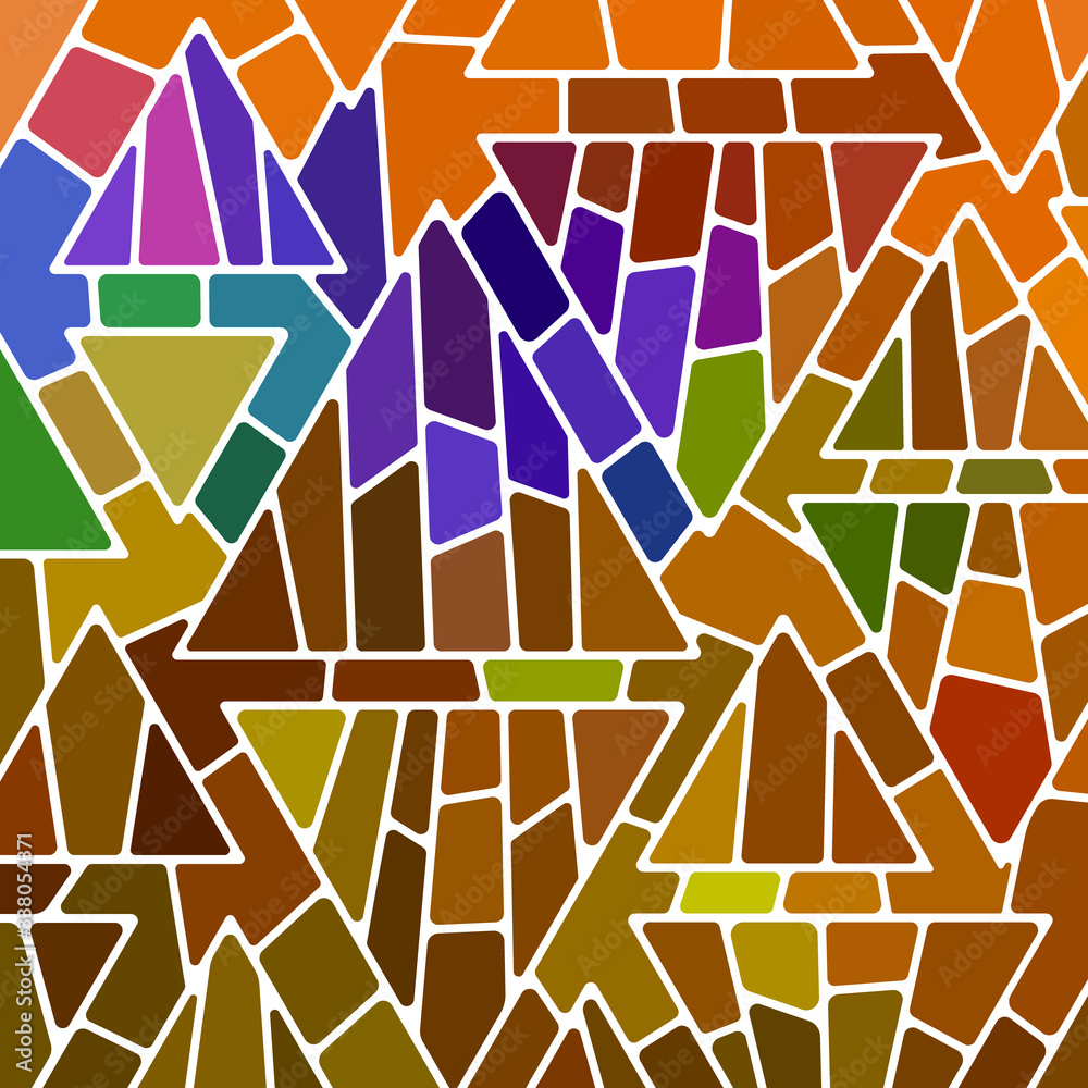 abstract vector stained-glass mosaic background