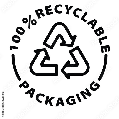 recyclable packaging icon