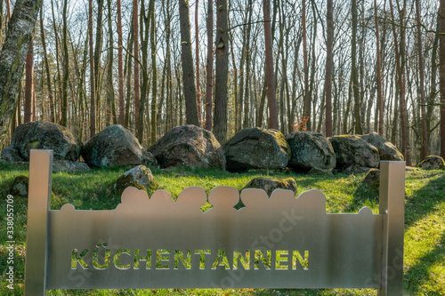 Prehistoric megalith dolmen Kuechentannen near Haldensleben in Germany photo
