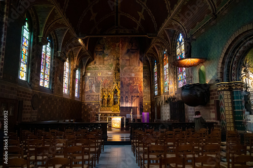  Interior of the Basilica of the Holy Blood - Basiliek van het Heilig Bloed. UNESCO World Heritage Site