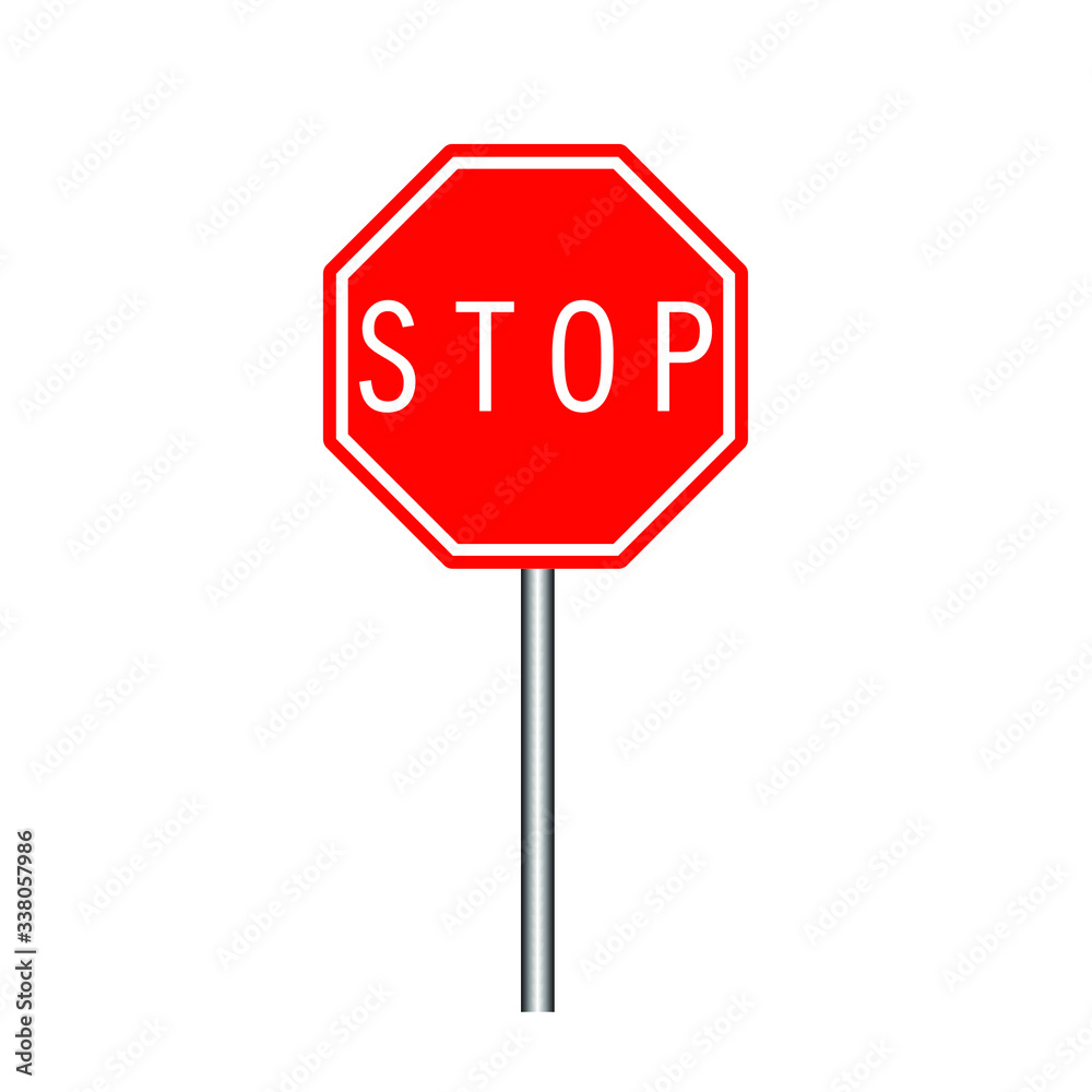 stop sign. vector , icon and symbol