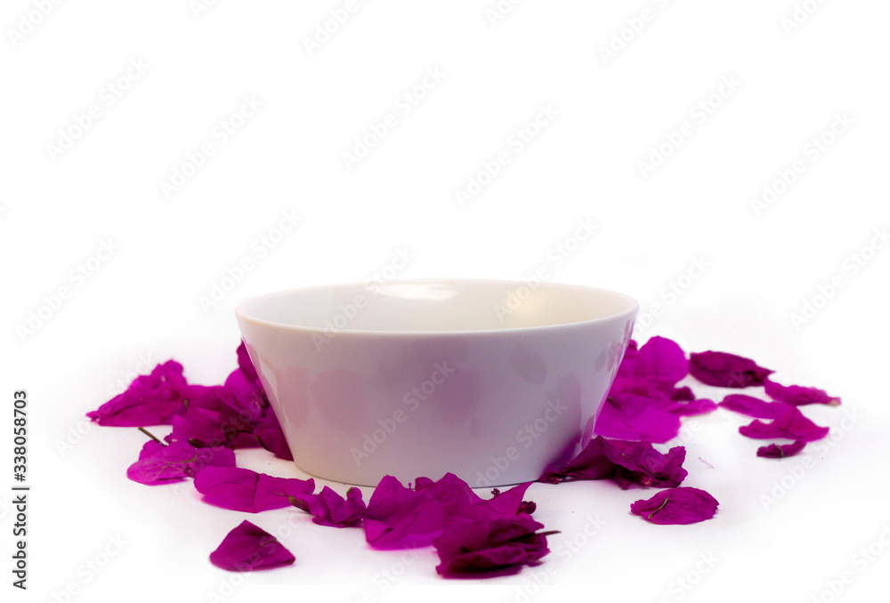 spa still life bowl pink petals