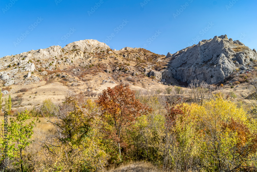 Panorama of the Crimean mountains.