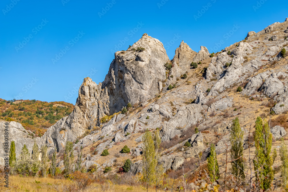 Panorama of the Crimean mountains.