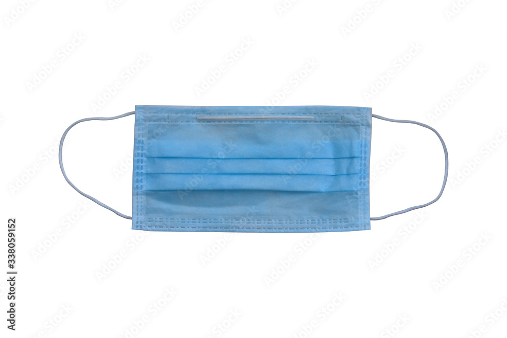 Medical mask isolated on white background, Corona protection, With clipping path