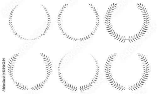 Laurel wreath - symbol of victory on a transparent background.