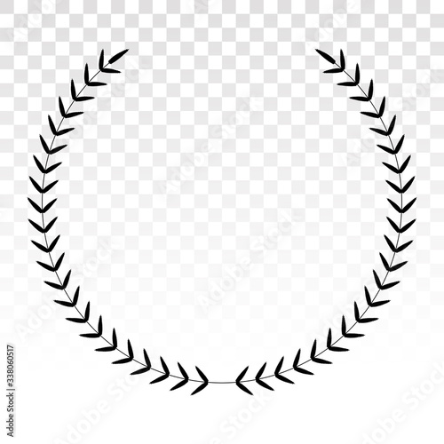 Laurel wreath - symbol of victory on a transparent background.