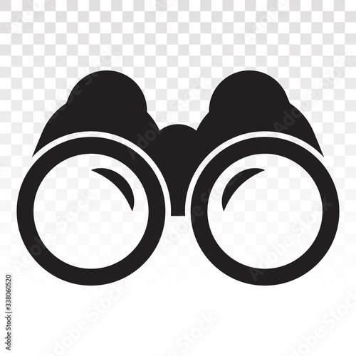 Binoculars field glasses vector flat icon on a transparent background