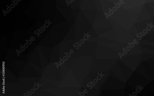 Dark Silver, Gray vector shining triangular background. Colorful abstract illustration with gradient. The best triangular design for your business.