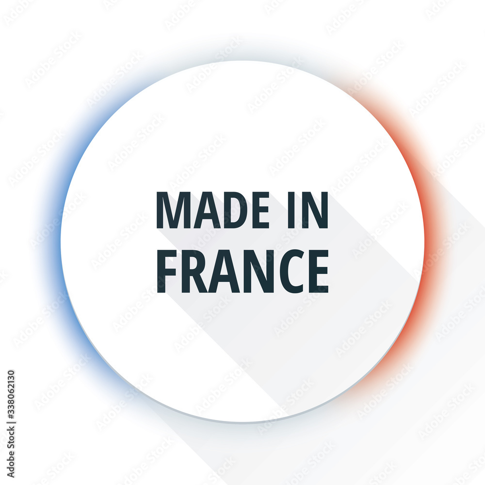 Made in France label button illustration Made in France label button illustration