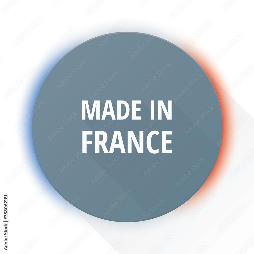 Made in France label button illustration Made in France label button illustration