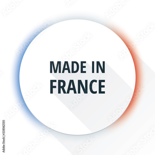 Made in France label button illustration
