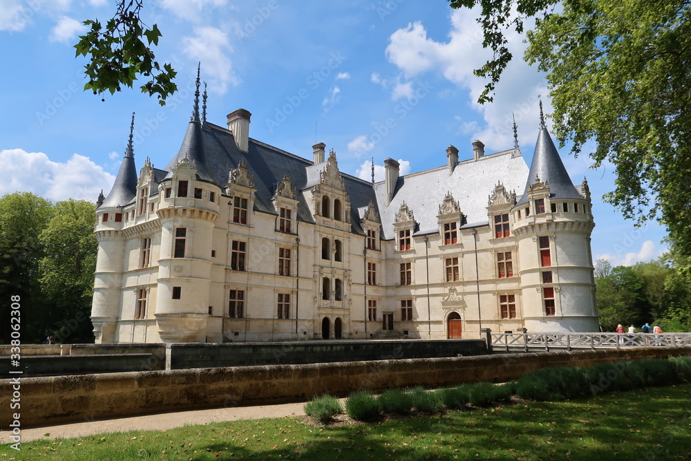 Châteaux de la Loire, château d'Azay-le-Rideau, en Indre-et-Loire (France)
