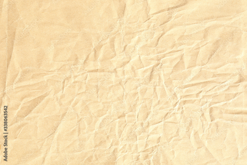 yellow crumpled paper background texture 