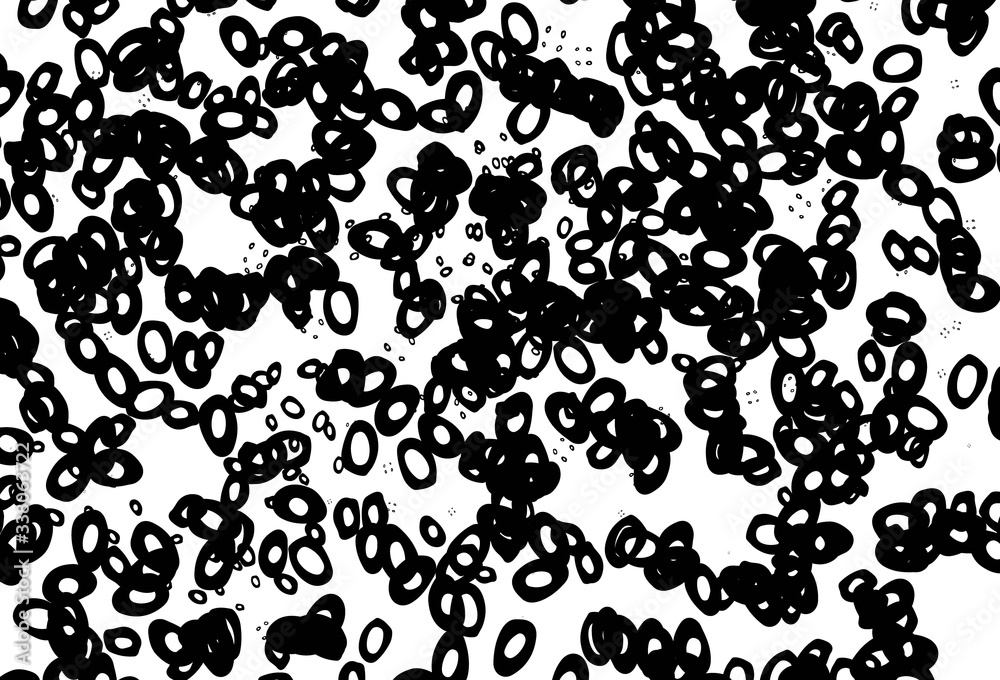 Black and white vector cover with spots.