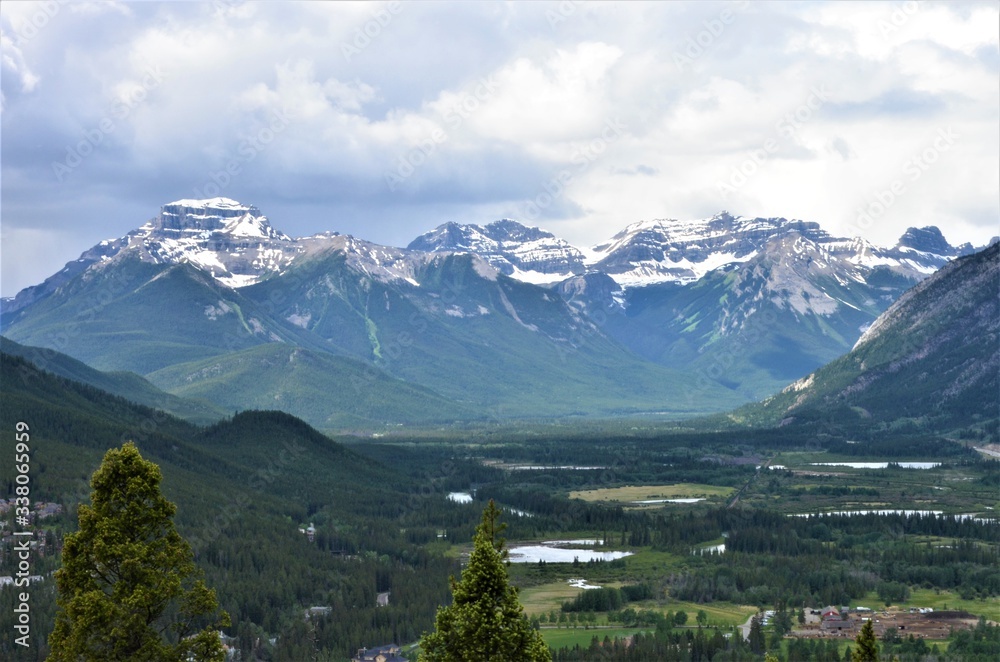 The beautiful and scenic view of Banff, Alberta when you are on top of the Tunnel Mountain. The beautiful and scenic view of Banff, Alberta when you are on top of the Tunnel Mountain.