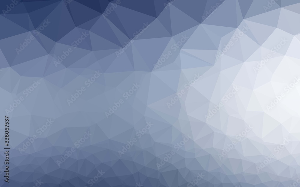 Light BLUE vector abstract polygonal cover. Shining illustration, which consist of triangles. Completely new design for your business.