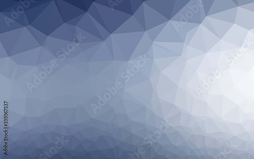 Fototapeta Naklejka Na Ścianę i Meble -  Light BLUE vector abstract polygonal cover. Shining illustration, which consist of triangles. Completely new design for your business.