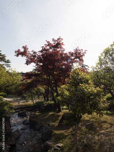 Jardines Kenrokuen, en Kanazawa, Japón