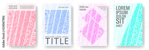 Cover page design templates set.