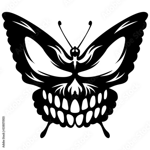 Butterfly skull design