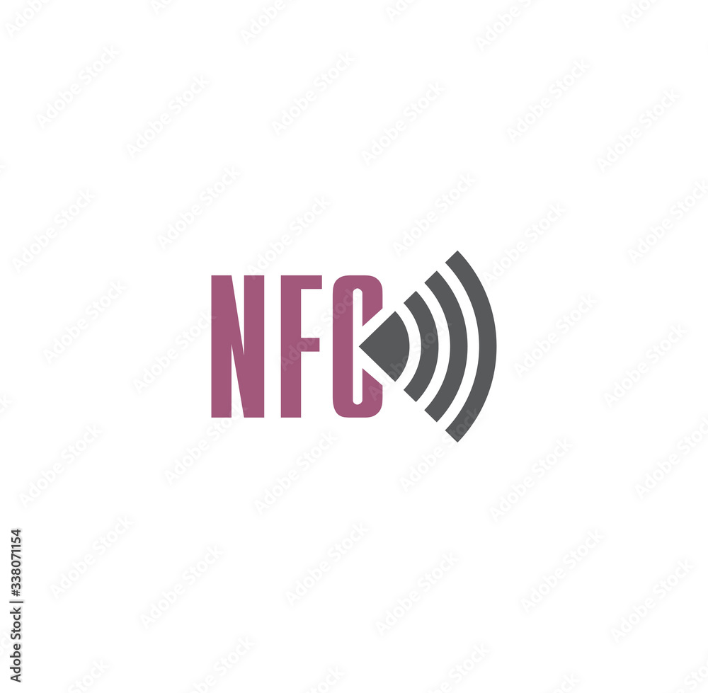 NFC related icon on background for graphic and web design. Creative illustration concept symbol for web or mobile app NFC related icon on background for graphic and web design. Creative illustration concept symbol for web or mobile app