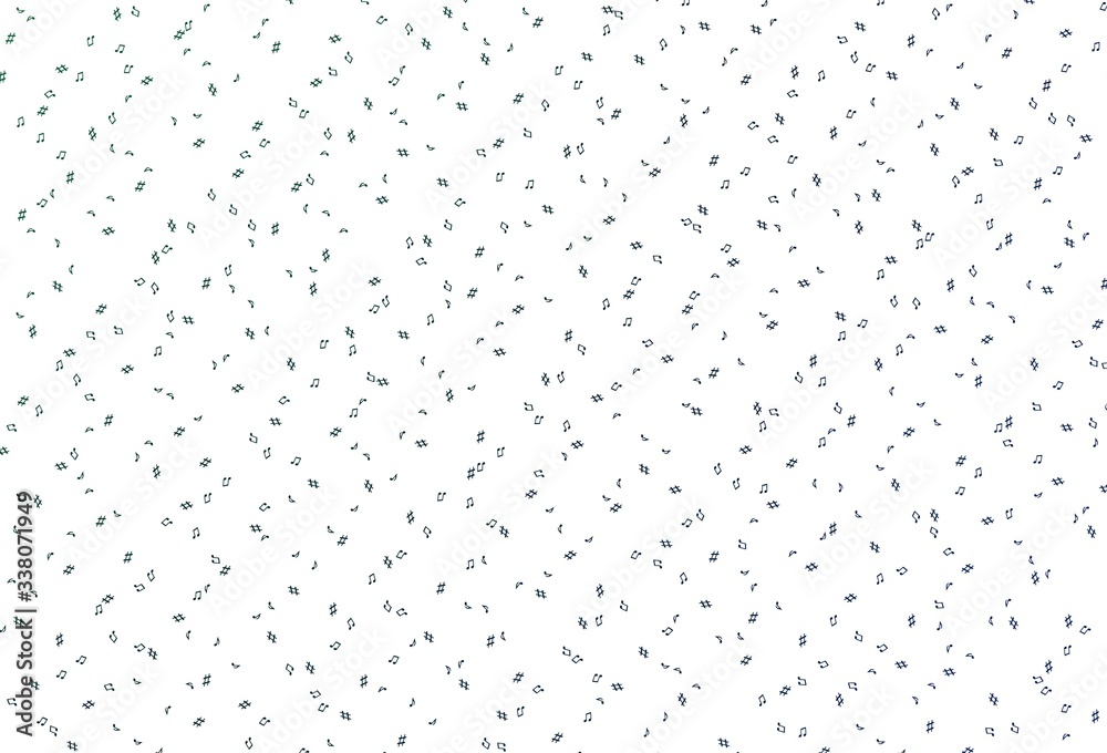 Light BLUE vector background with music symbols. Light BLUE vector background with music symbols.