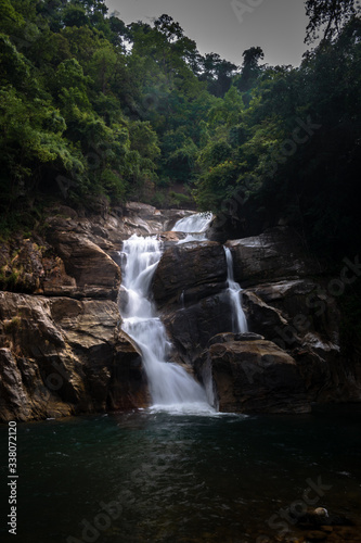 Meenmutty Waterfalls at Ponmudi, near Trivandrum. Kerala