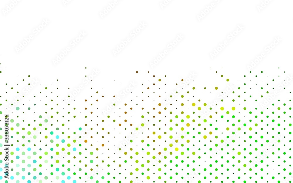 Light Green, Yellow vector template with circles. Glitter abstract illustration with blurred drops of rain. Pattern for beautiful websites.