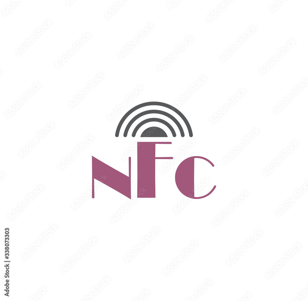 NFC related icon on background for graphic and web design. Creative illustration concept symbol for web or mobile app NFC related icon on background for graphic and web design. Creative illustration concept symbol for web or mobile app