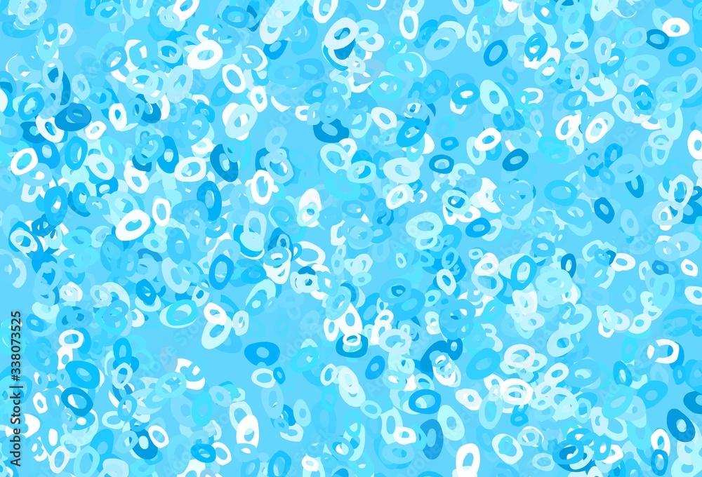 Light Blue, Red vector template with circles.