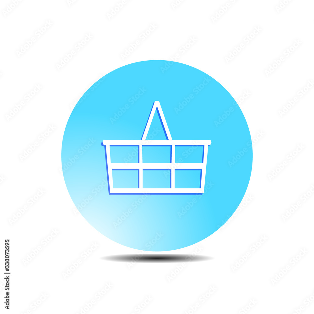 Blue cart icon for seo with gradient Blue cart icon for seo with gradient
