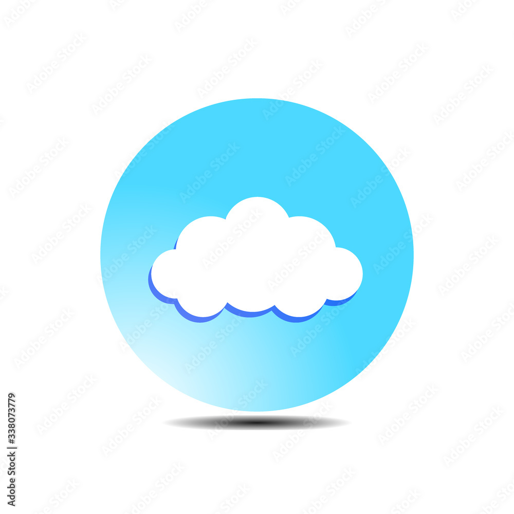 Blue cloud download icon for seo with gradient Blue cloud download icon for seo with gradient