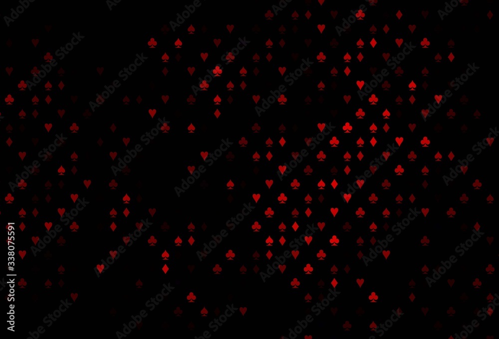 Dark Red vector template with poker symbols. Dark Red vector template with poker symbols.