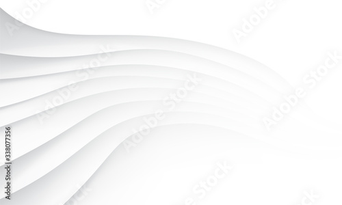 Abstract white curve overlap background texture vector illustration.
