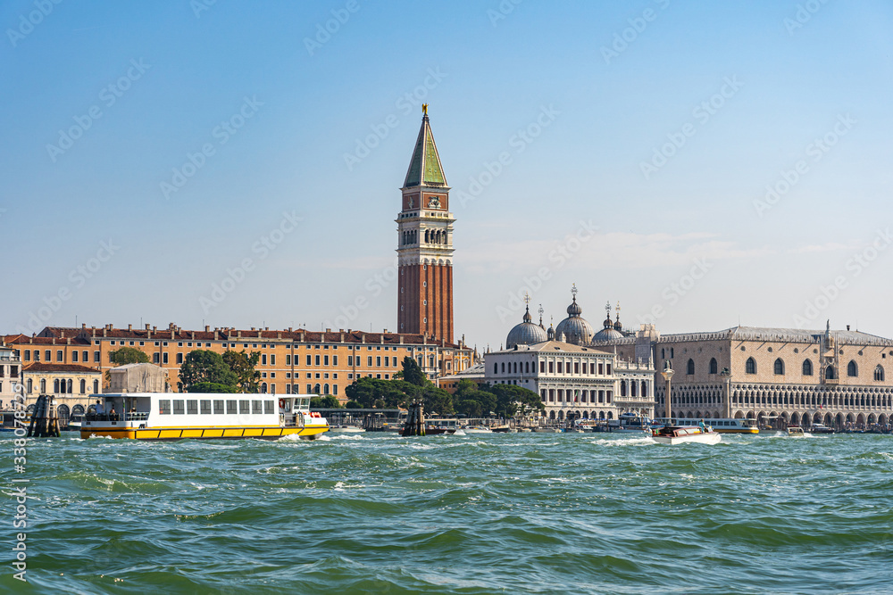 Historical bell tower er of St Mark's Basilica in Venice