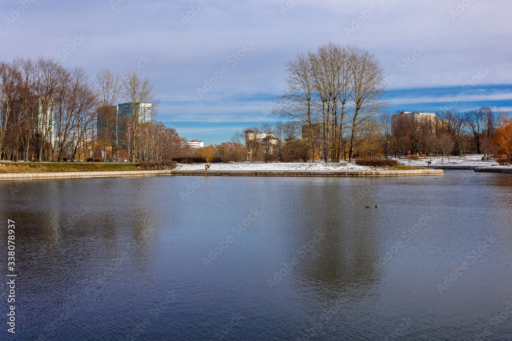 Autumn landscape with lake in the in Moscow. Russia Autumn landscape with lake in the in Moscow. Russia