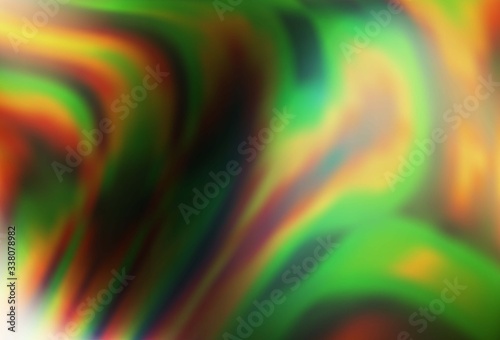 Dark Green, Yellow vector template with bubble shapes.