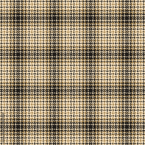 Glen check plaid pattern. Seamless hounds tooth vector glen plaid background texture for jacket, skirt, trousers, or other modern autumn or winter tweed textile design.