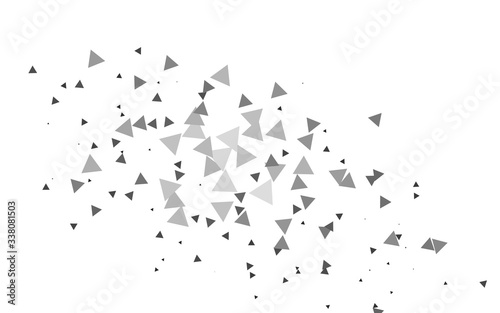 Light Silver  Gray vector pattern in polygonal style. Triangles on abstract background with colorful gradient. Pattern for busines ad  booklets  leaflets