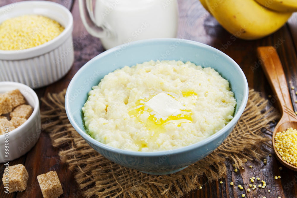Millet porridge with milk Millet porridge with milk