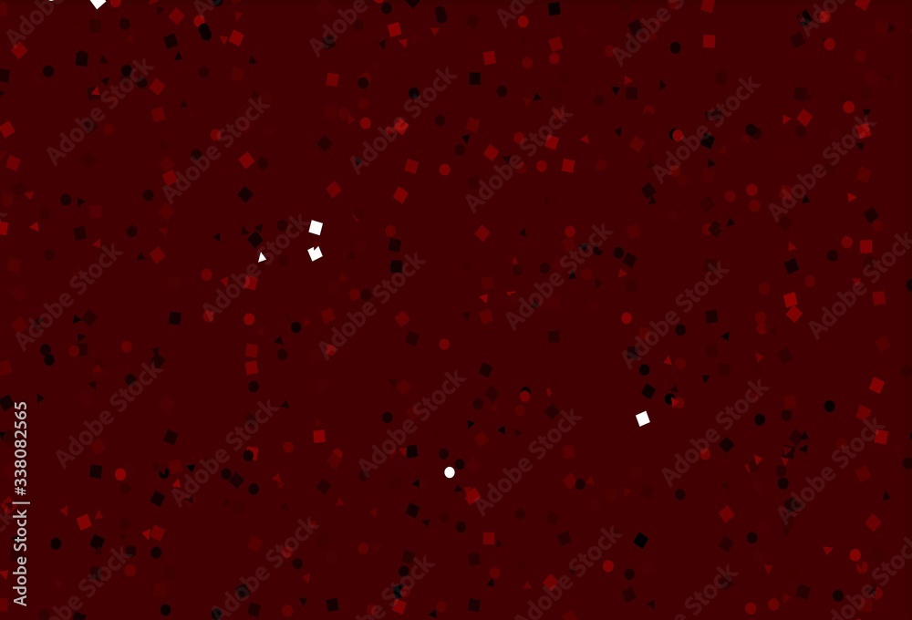 Light Red vector cover in polygonal style with circles. Light Red vector cover in polygonal style with circles.