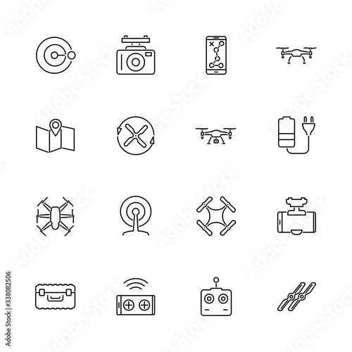 Drone - Flat Vector Icons