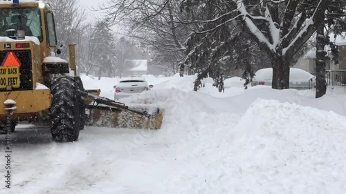 Heavy snow in winter in Ottawa of Canada