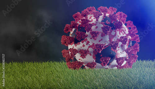 soccer ball Virus Covid-19 ...